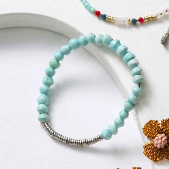 Noonday Safari Stack Bracelet, Aqua NWT - Picture 3 of 5